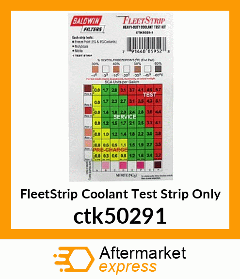 FleetStrip Coolant Test Strip Only ctk50291