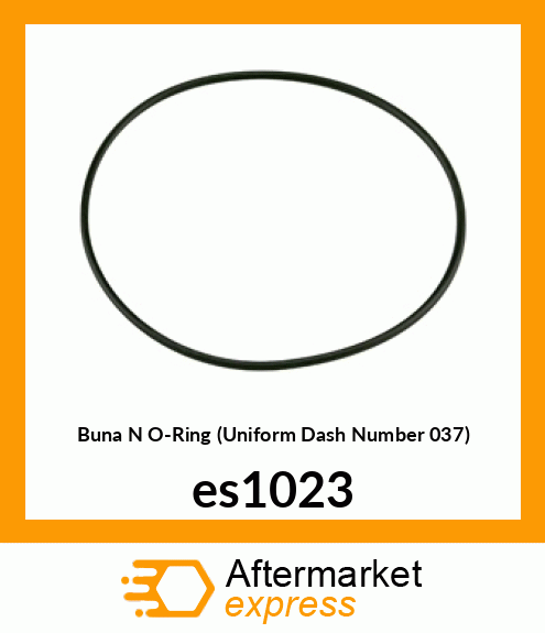 Buna N O-Ring (Uniform Dash Number 037) es1023