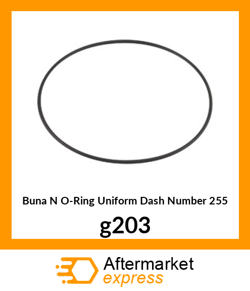 Buna N O-Ring (Uniform Dash Number 255) g203