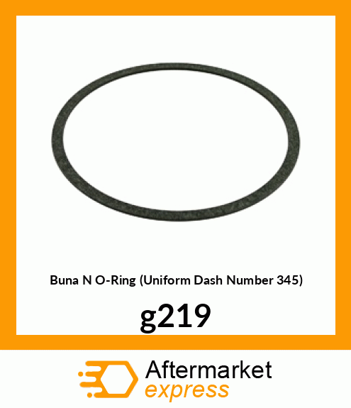 Buna N O-Ring (Uniform Dash Number 345) g219