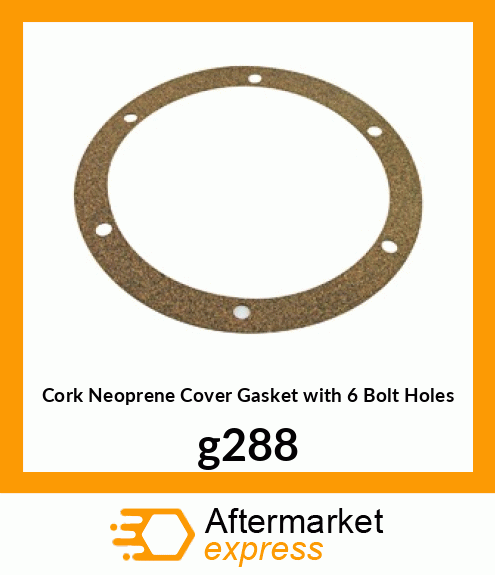 Cork Neoprene Cover Gasket with 6 Bolt Holes g288