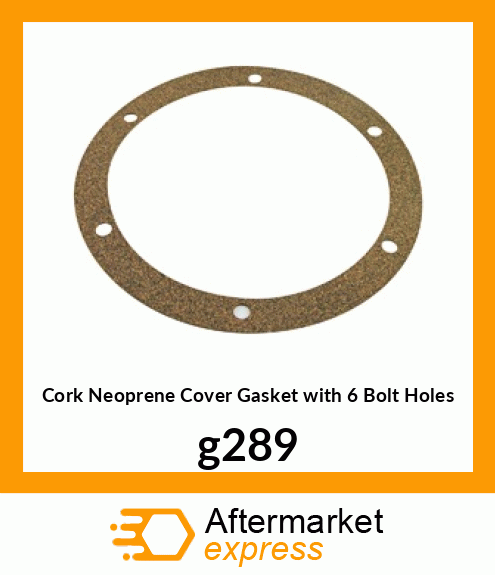 Cork Neoprene Cover Gasket with 6 Bolt Holes g289
