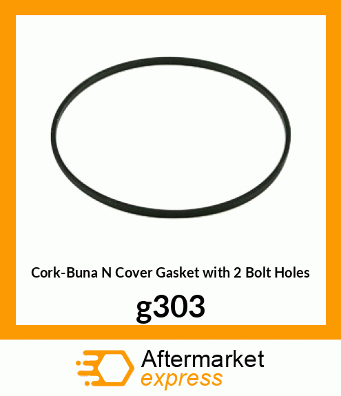 Cork-Buna N Cover Gasket with 2 Bolt Holes g303