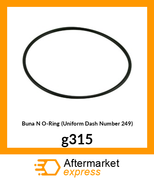 Buna N O-Ring (Uniform Dash Number 249) g315