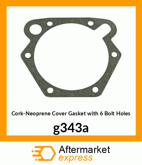 Cork-Neoprene Cover Gasket with 6 Bolt Holes g343a