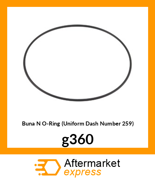 Buna N O-Ring (Uniform Dash Number 259) g360