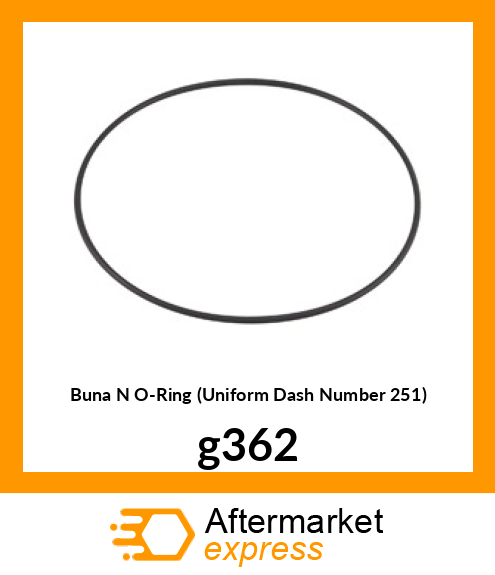 Buna N O-Ring (Uniform Dash Number 251) g362