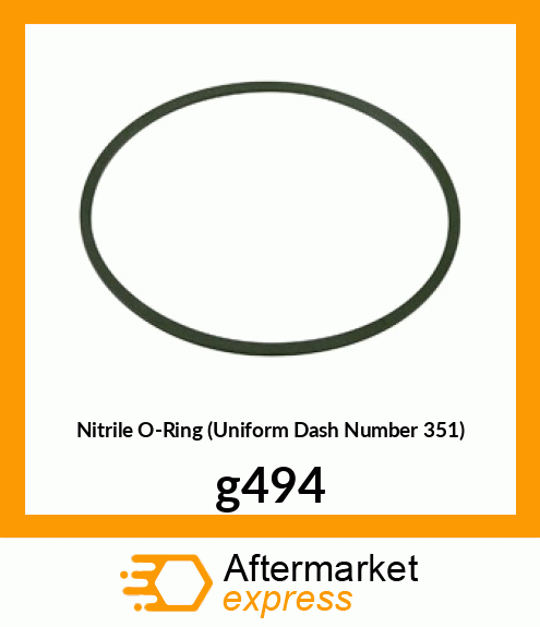 Nitrile O-Ring (Uniform Dash Number 351) g494