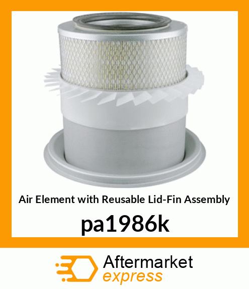 Air Element with Reusable Lid-Fin Assembly pa1986k