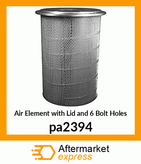 Air Element with Lid and 6 Bolt Holes pa2394