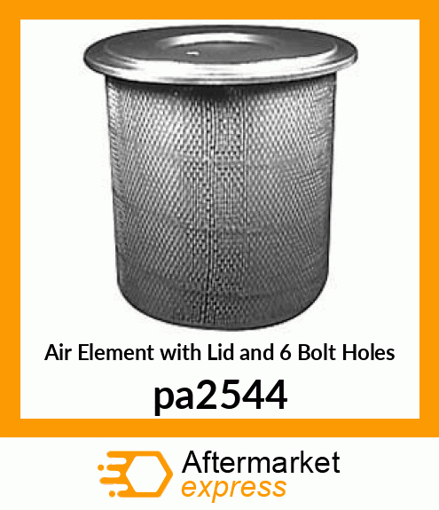 Air Element with Lid and 6 Bolt Holes pa2544