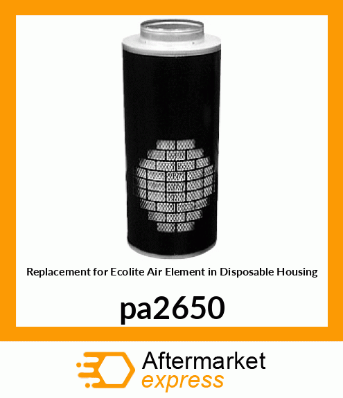Replacement for Ecolite Air Element in Disposable Housing pa2650