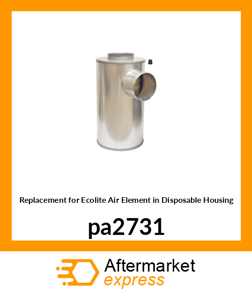 Replacement for Ecolite Air Element in Disposable Housing pa2731