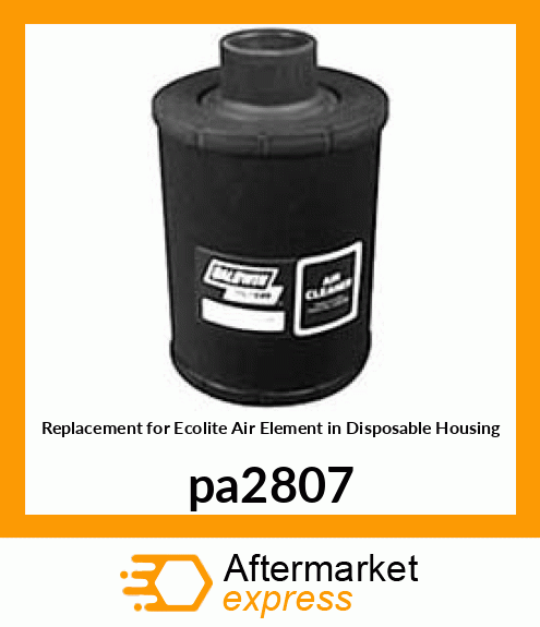 Replacement for Ecolite Air Element in Disposable Housing pa2807