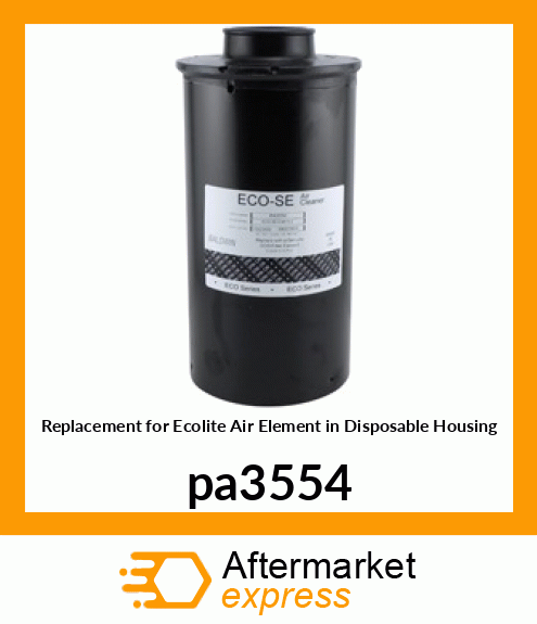 Replacement for Ecolite Air Element in Disposable Housing pa3554