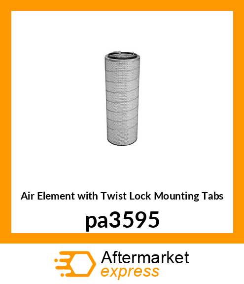 Air Element with Twist Lock Mounting Tabs pa3595