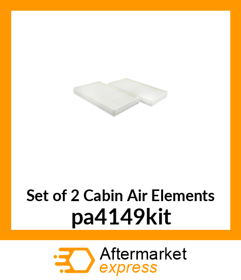 Set of 2 Cabin Air Elements pa4149kit