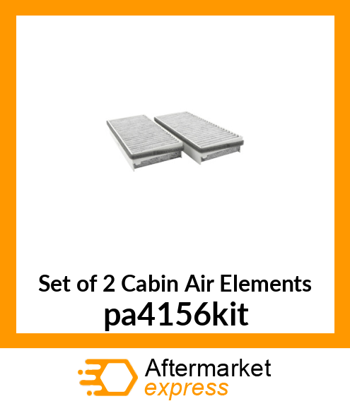 Set of 2 Cabin Air Elements pa4156kit