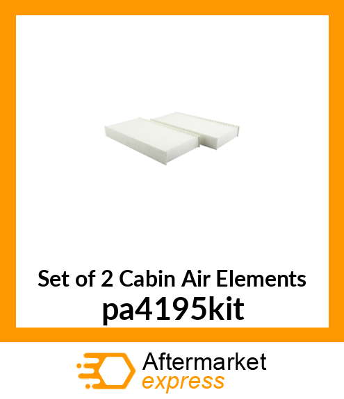 Set of 2 Cabin Air Elements pa4195kit