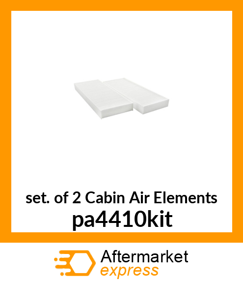 Set of 2 Cabin Air Elements pa4410kit