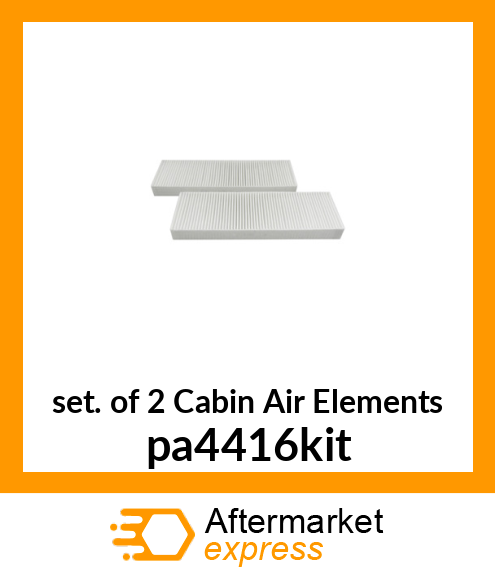 Set of 2 Cabin Air Elements pa4416kit