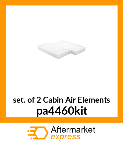 Set of 2 Cabin Air Elements pa4460kit