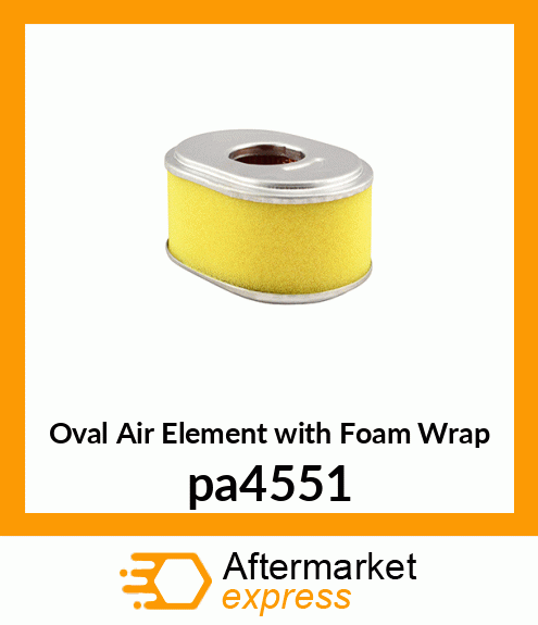 Oval Air Element with Foam Wrap pa4551