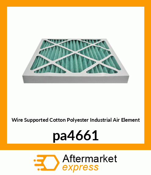 Wire Supported Cotton Polyester Industrial Air Element pa4661