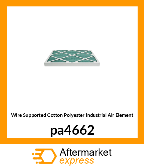Wire Supported Cotton Polyester Industrial Air Element pa4662