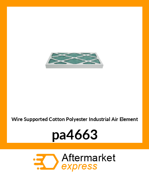 Wire Supported Cotton Polyester Industrial Air Element pa4663