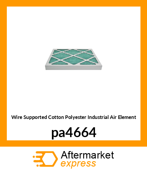 Wire Supported Cotton Polyester Industrial Air Element pa4664