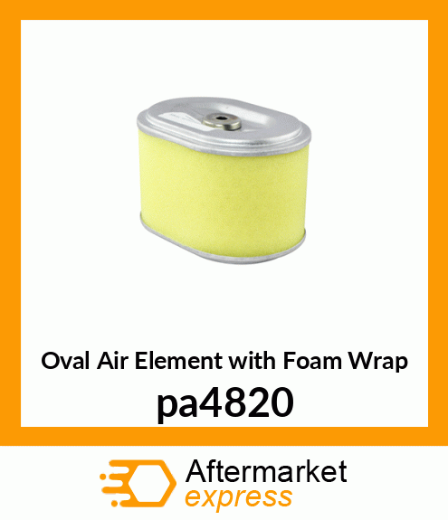 Oval Air Element with Foam Wrap pa4820