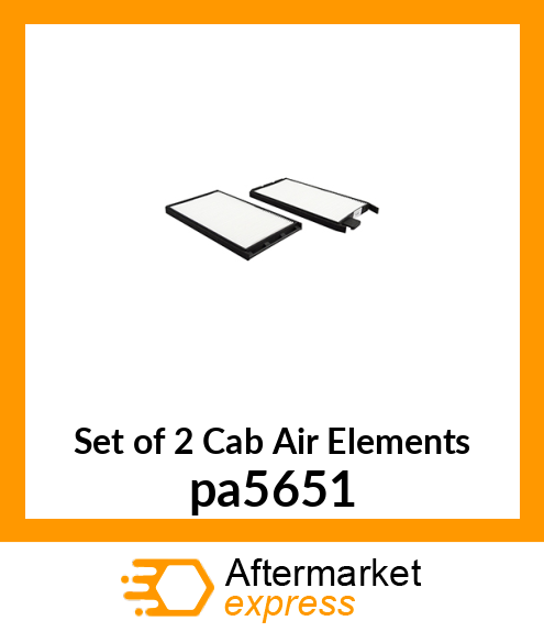 Set of 2 Cab Air Elements pa5651