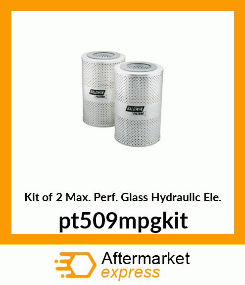 Kit of 2 Max. Perf. Glass Hydraulic Ele. pt509mpgkit