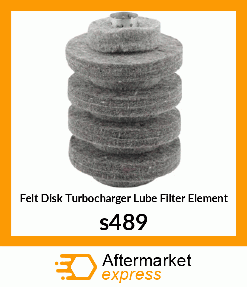 Felt Disk Turbocharger Lube Filter Element s489