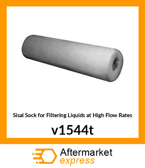 Sisal Sock for Filtering Liquids at High Flow Rates v1544t