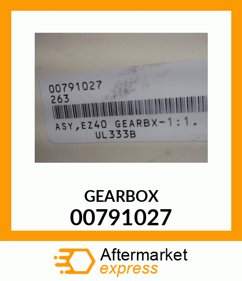 Spare part 00791027 + GEARBOX