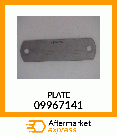 Spare part 09967141 + PLATE