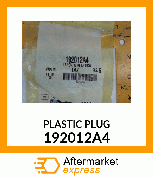 PLASTICPLUG 192012A4