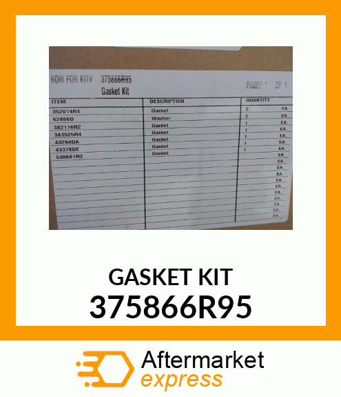 GASKETKIT9PC 375866R95