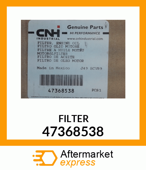 Filter Suitable 3I1376BQ 47368538