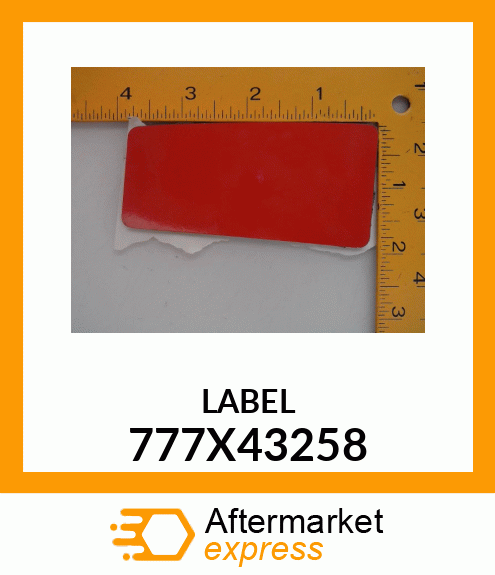 LABEL 777X43258