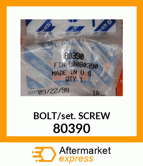 BOLT/SETSCREW 80390