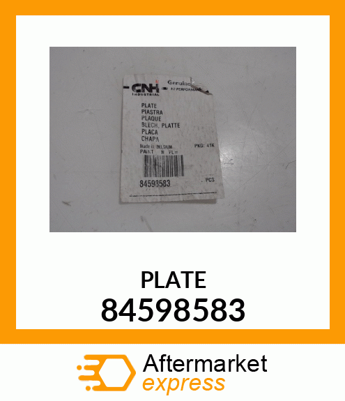 PLATE 84598583