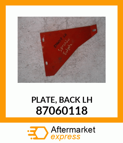 PLATE,BACK 87060118