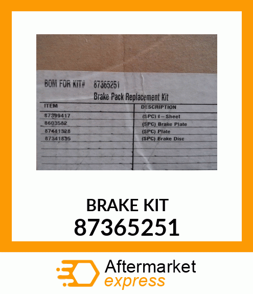 BRAKEKIT 87365251