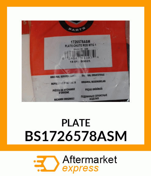 PLATE BS1726578ASM