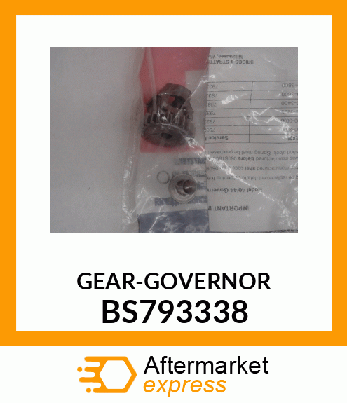 GEAR-GOVERNOR BS793338