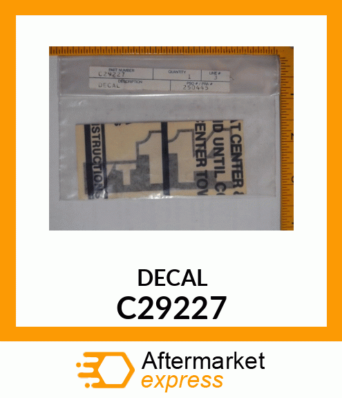 DECAL C29227