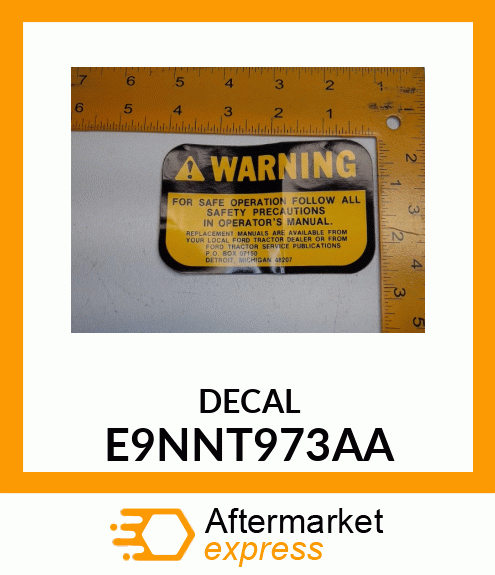 DECAL E9NNT973AA